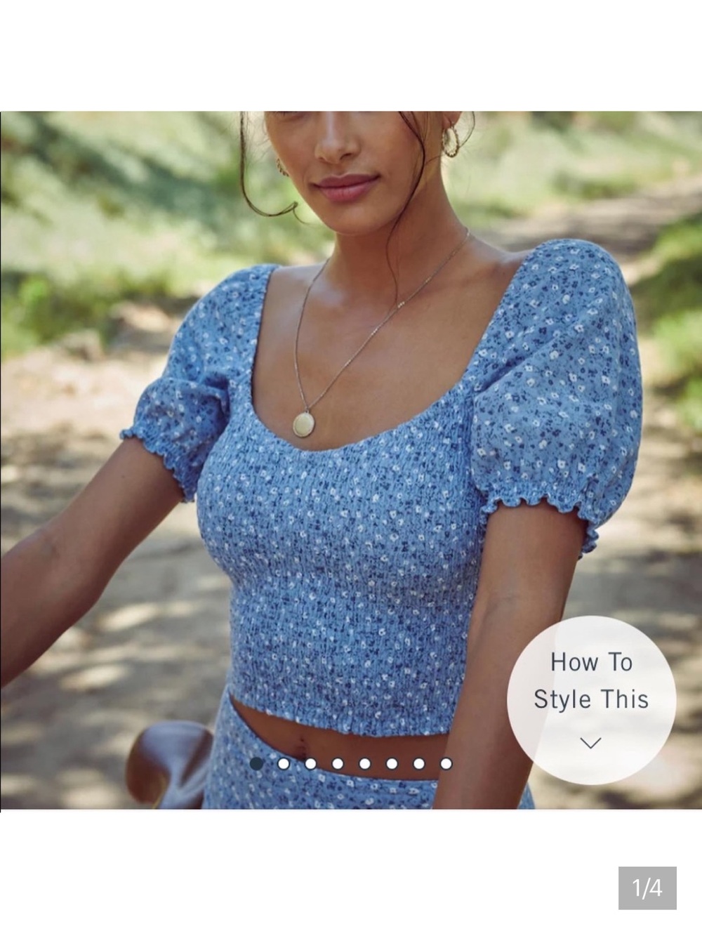 Abercrombie & Fitch Blue Floral Top